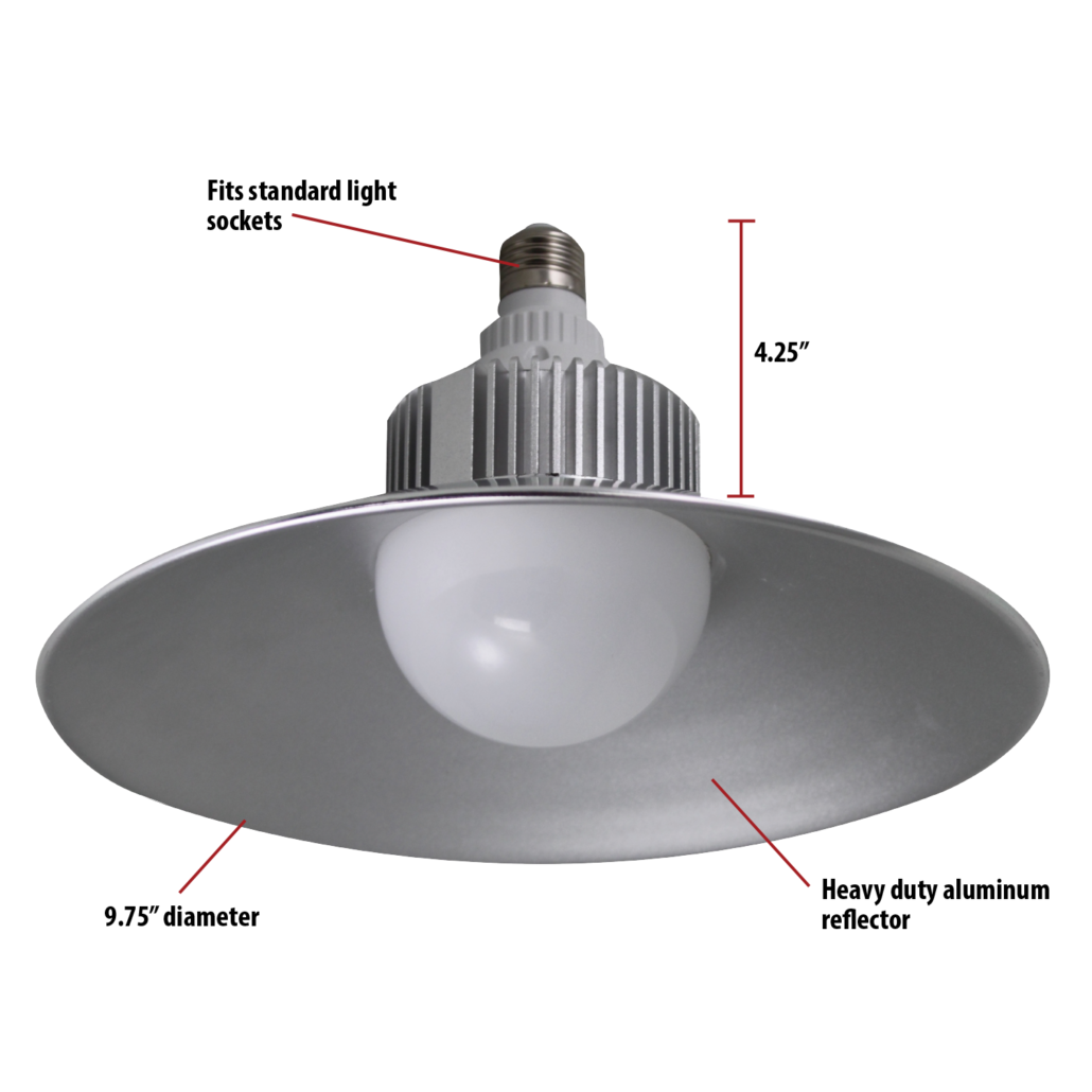 Stonepoint LED Lighting O-GGL-30 LED Utility Bulb with Reflector, 2500 Lumen