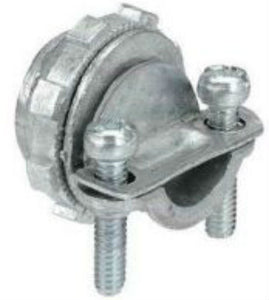 Iberville 804P40 Two Screw Fitting Cable Connector, Zinc Alloy, 3/8"