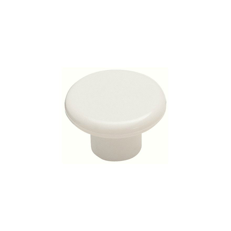 Amerock BP802PW Allison Value Knob with Screw, White, 1-1/4"