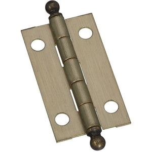 National Hardware N213-546 Ball Tip Hinge, 4 Hole, 1-1/2" L, Solid Brass