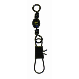 Eagle Claw 0848-2155 Barrell Swivel with Interlock Snap, Black, Size 3, 3-Pack
