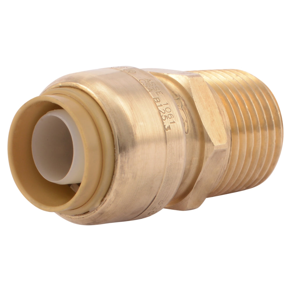 SharkBite U120LFA4 Push-To-Connect Male Connectors, 1/2" x 1/2", 4-Pack