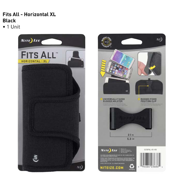Nite Ize CCSFXL-01-R3 Fits All Horizontal Phone Cases, Black, Extra Large