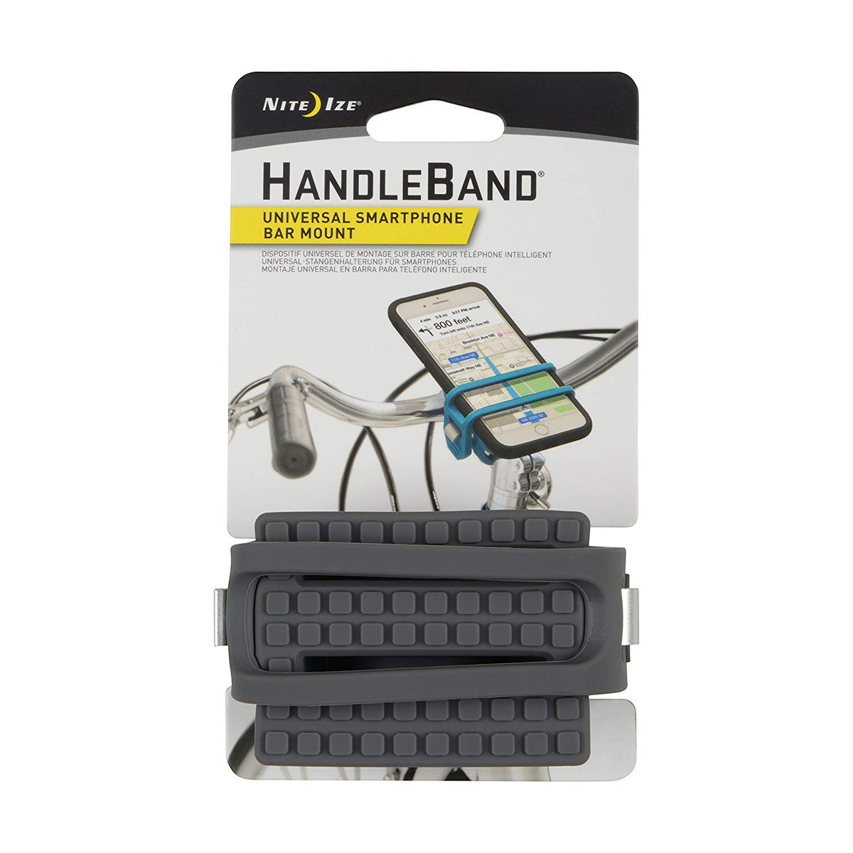 Nite Ize HDB2-09-R3 HandleBand Universal Smartphone Bar Mount, Charcoal