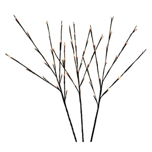 Holiday Bright LED-TWIG60-WWTW Twig with Twinkle Warm White Lights, 3-Set, 32"