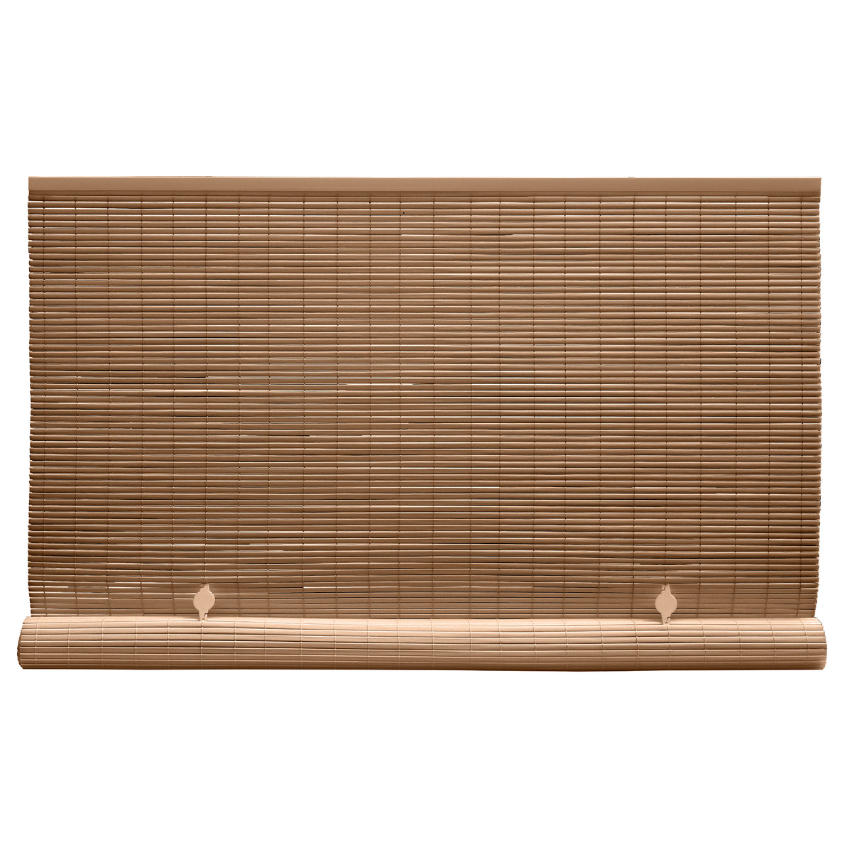 Lewis Hyman 3321256 Cord Free 1/4" Oval Roll Up PVC Shade, Woodgrain, 60"x72"