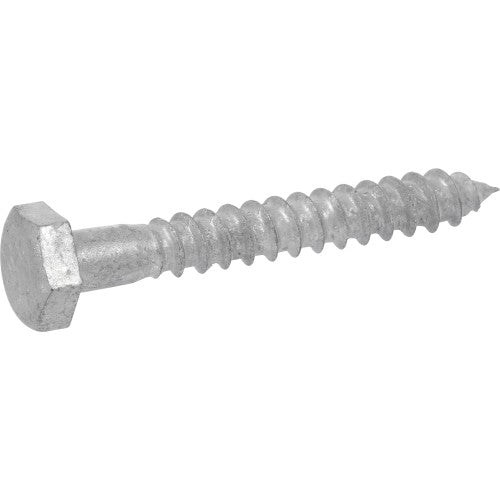 Hillman 812024 Coarse Thread Hex Lag Screws, Galvanized, 1/4" x 5", 100-Count
