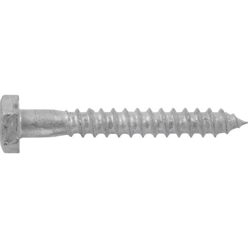Hillman 812003 Coarse Thread Hex Lag Screws, Galvanized, 1/4" x 1", 100-Count
