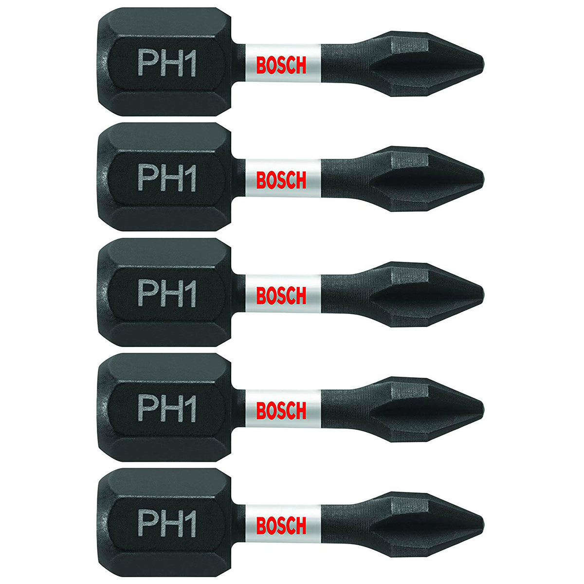Bosch ITPH1105 Impact Tough Torx #1 Insert Bits, 1", 5-Piece