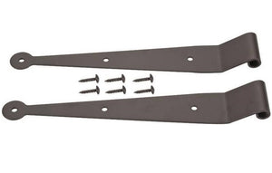 Prosource SH-S01-PS Shutter Strap Hinges, 1/2", Black Powder Coated, 2/Pack