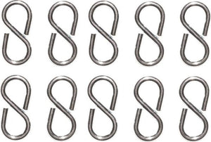 Prosource LR-377-PS Steel Closed S-Hooks, Bright Zinc, 16 Lb, 1-1/8"