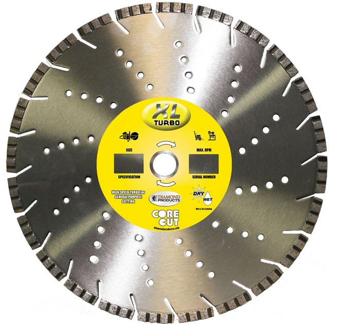 Diamond Products 19312 Turbo XL Segmented Saw Blade, 14"
