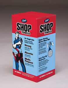 Scott 75090 Shop Towels-In-A-Box, 11" X 10.4", Blue