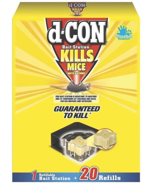 D-con 1920089481 Reusable Mouse Bait Station With 20 Refills