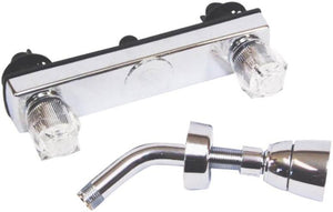Us Hardware P-008PN Shower Faucet With Shower Head, 8", Chrome