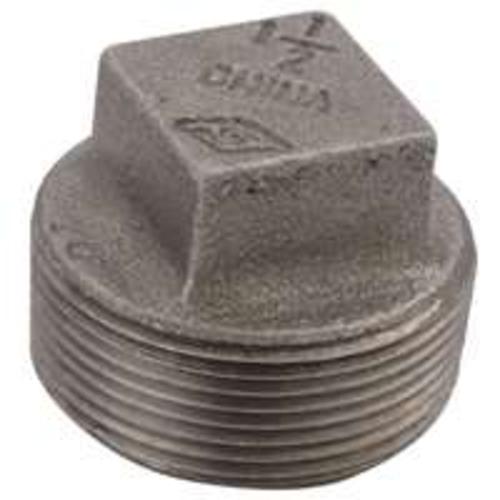 Worldwide B291 6 Malleable Screwed Plug, 1/8", Black