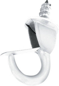 Hillman Fasteners 122244 Safety Hook, 1.25", White, 3 Pack