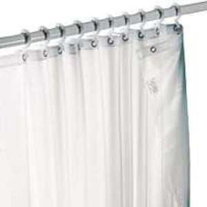 Zenith H20WW Fabric Shower Curtain Liner, 70" x 72", White