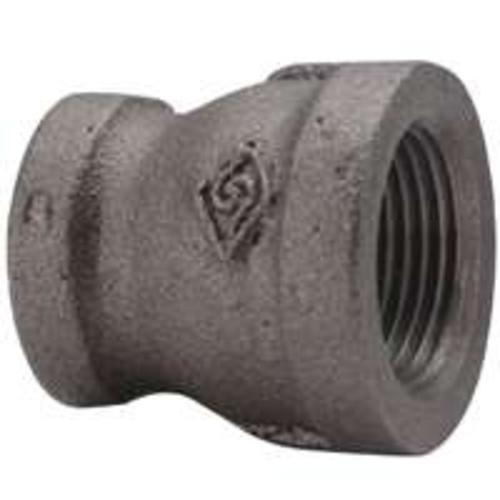 Worldwide B240 20X10 Malleable Reducing Coupling, 3/4"x3/8", Black