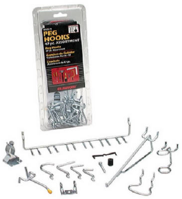 Crawford 1851A Locking Peg Hook Assortment, 47-Piece