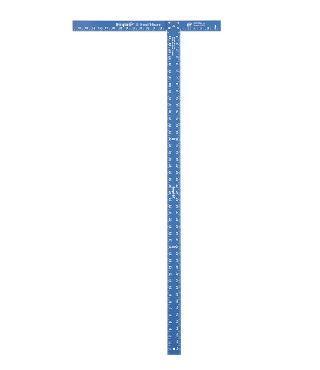 Empire 410-48 Hi Vis Drywall T-Square, Aluminum, Blue, 48 Inch L