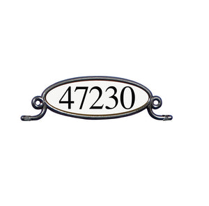 Gibraltar Mailboxes MBPLAQ0BAM Reflective Address Number Plaque, Black, Plastic
