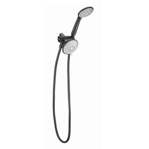 HomePointe 109717 Fixed Hand Held Shower Head, Matte Black