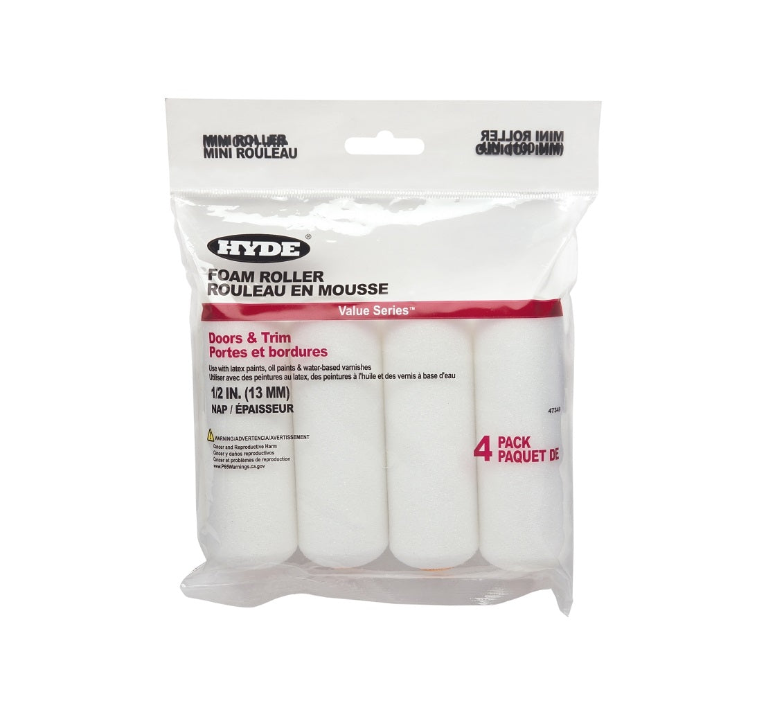 Hyde 47349 Value Series Mini Roller Cover, Pack of 4