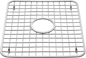 InterDesign 72102 Sink Grid With Hole, 12.75" x 11", Polished Stainless Steel