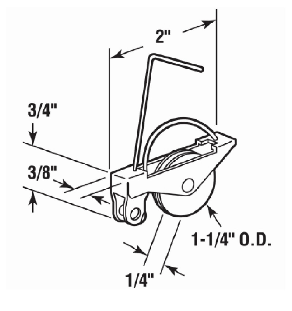 Prime Line B 714 Spring Tension Roller Assembly, Steel