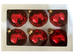 Santas Forest 99501 Christmas Ball Ornament, Shiny Red, 66Mm
