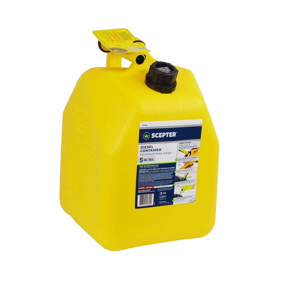 Scepter FG4D511 Diesel Can, Yellow, 5 Gallon