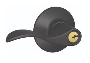 Schlage F51AACC622 Accent Entry Lever Lockset, Brass