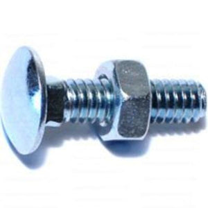 Midwest 24068 Carriage Bolt, Zinc, 1/4" x 2"