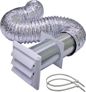 Lambro 1369W Louvered Vent Kit, 4" x 5', White