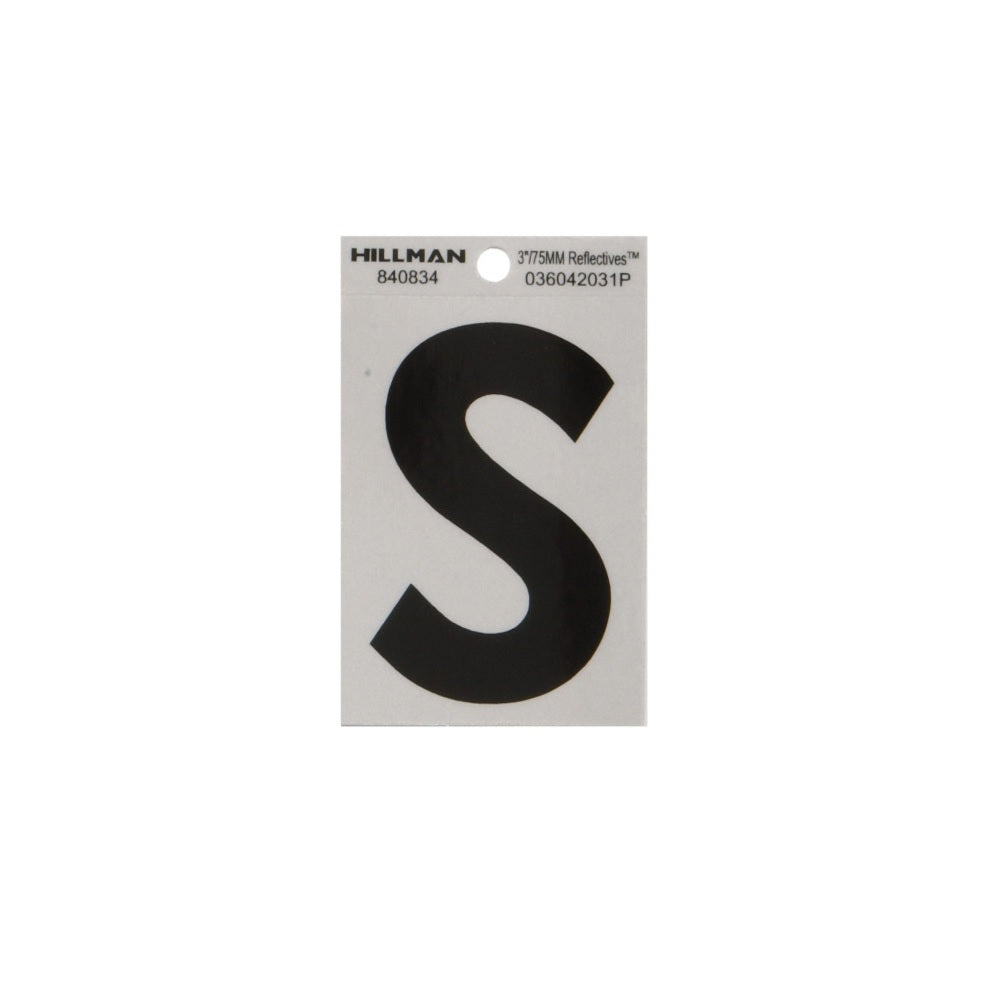 Hillman 840834 Reflective Adhesive House Letter S, 3 Inch